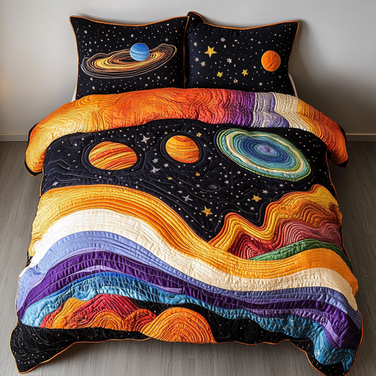 Starry Realms 3-Piece Quilted Bedding Set NCU0DK4485