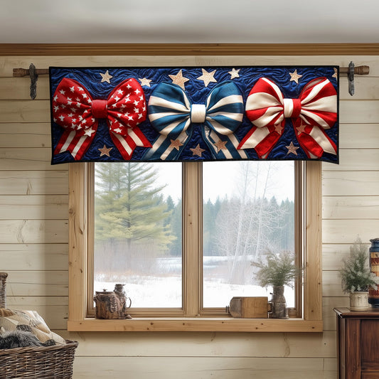 Starry Ribbon Trio Quilted Valance NCU0NT8198