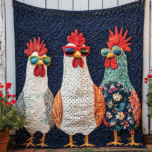 Starry Rooster Style Quilted Blanket NCU0NT6950
