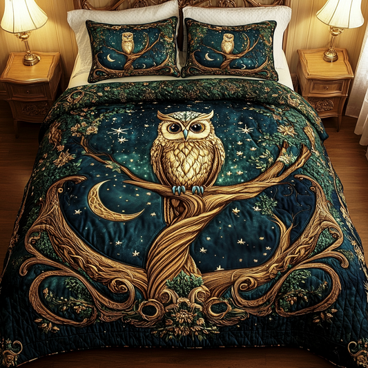 Starry Sentinel 3-Piece Quilted Bedding Set NCU0VH1458