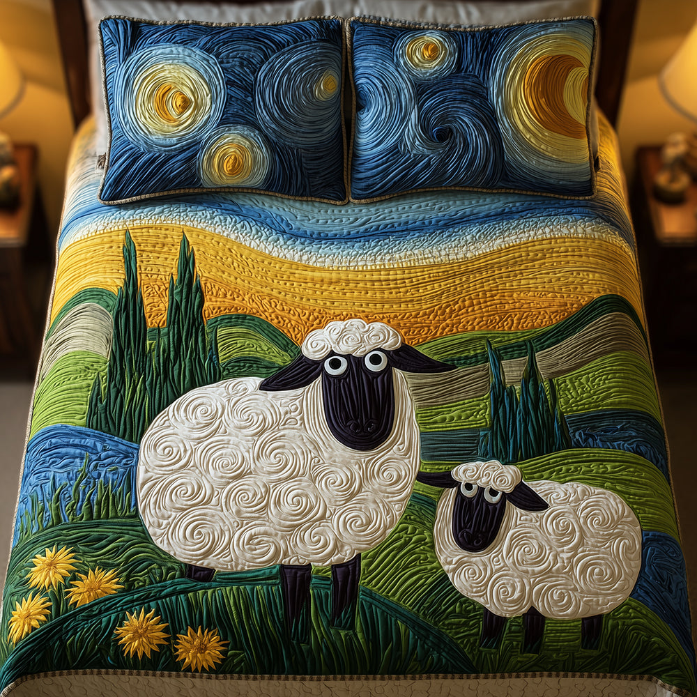 Starry Sheep Quilted Bedding Set NCU0TH3053