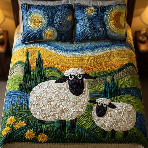 Starry Sheep Quilted Bedding Set NCU0TH3053