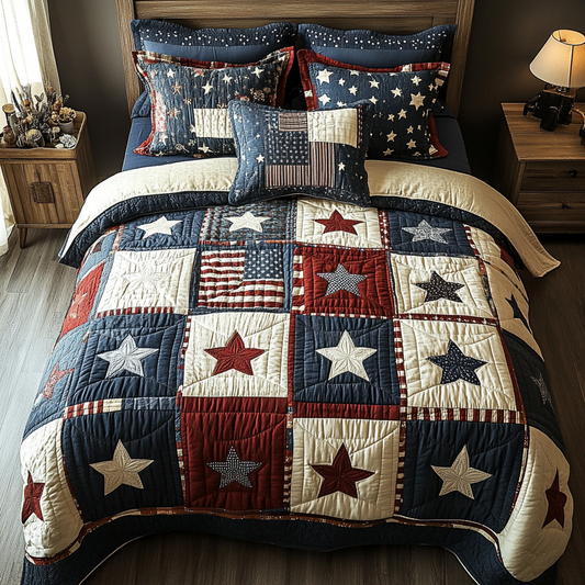 Starry Sleep 3-Piece Quilted Bedding Set NCU0VH5927