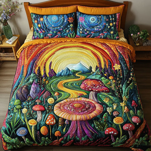 Starry Sporeland 3-Piece Quilted Bedding Set NCU0PT3963
