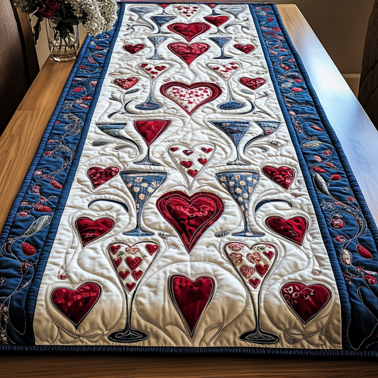 Starry Stripes Quilted Table Runner NCU0VH2614