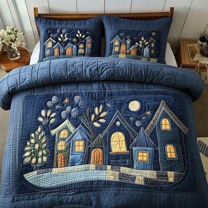 Starry Town 3-Piece Quilted Bedding Set NCU0VH3179