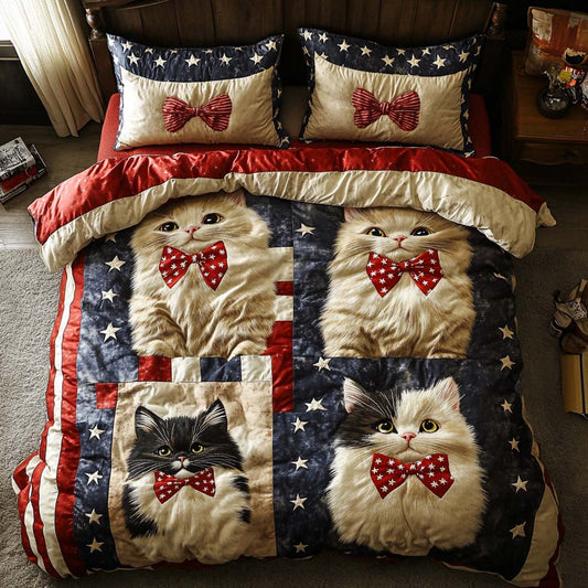 Starry Whiskers 3-Piece Quilted Bedding Set NCU0NT8167