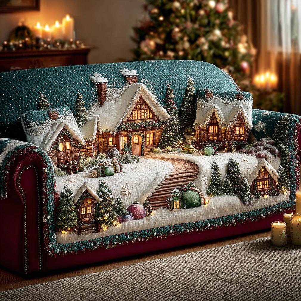 Starry Winter Haven Quilted Sofa Cover NCU0TD1838