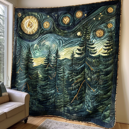 Starry Wood Quilted Blanket NCU0DV5808