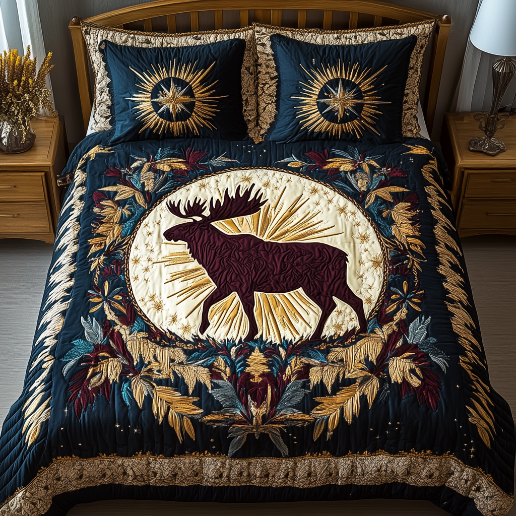 Starry Woods 3-Piece Quilted Bedding Set NCU0VH2007
