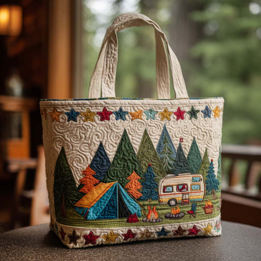 Starry Woods Quilted Tote Bag NCU0NT9395