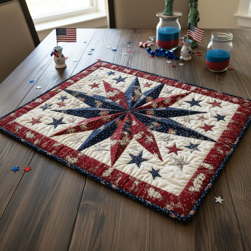 Stars And Fireworks Quilted Place Mat NCU0PT5481