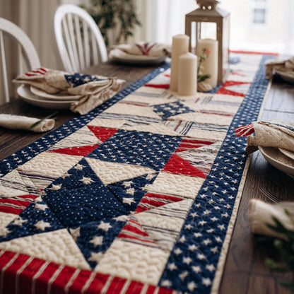 Stars Forever Quilted Table Runner NCU0DV9358