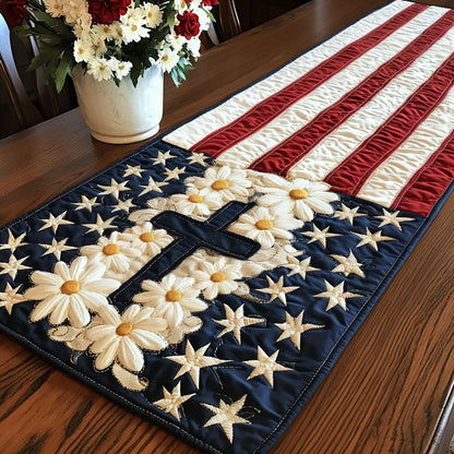 Stars Stripes Grace Quilted Table Runner NCU0NT4676