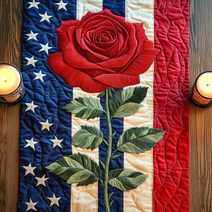 Stars Stripes Quilted Table Runner NCU0VH5389