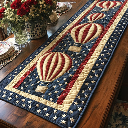 Stars and Balloons Forever Quilted Table Runner NCU0PT5209