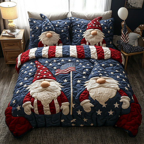 Stars and Beards 3-Piece Quilted Bedding Set NCU0DV6582