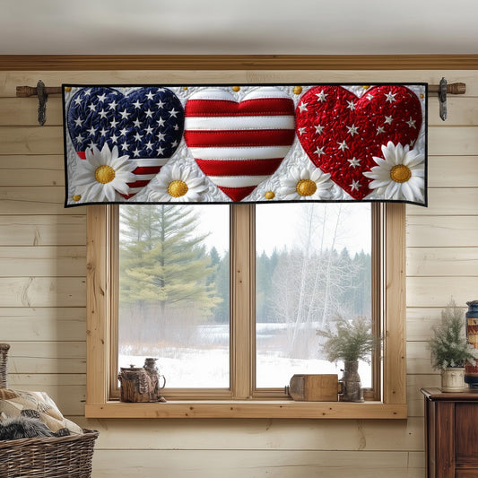 Stars and Daisy Love Quilted Valance NCU0NT8199