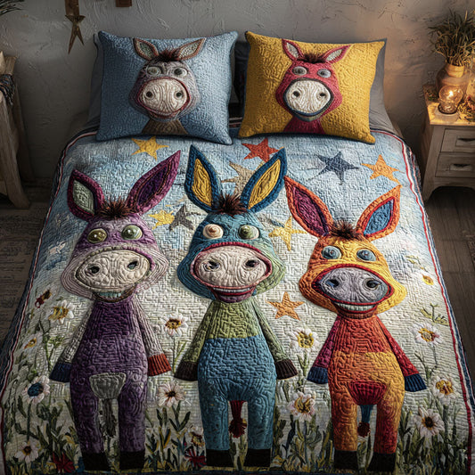 Stars and Hooves 3-Piece Quilted Bedding Set NCU0PT7656