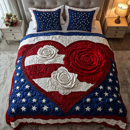Stars and Petals 3-Piece Quilted Bedding Set NCU0NT7524