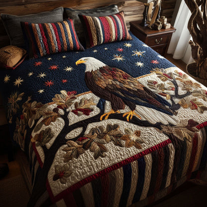 Stars and Stripes Eagle 3-Piece Quilted Bedding Set NCU0PT7657