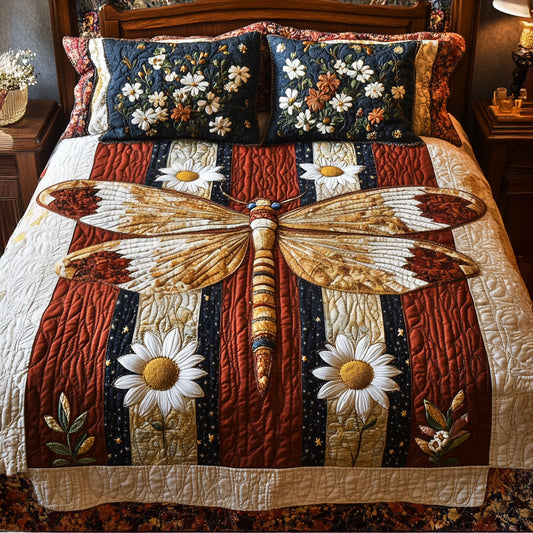 Stars and Stripes Flight 3-Piece Quilted Bedding Set NCU0PT7676