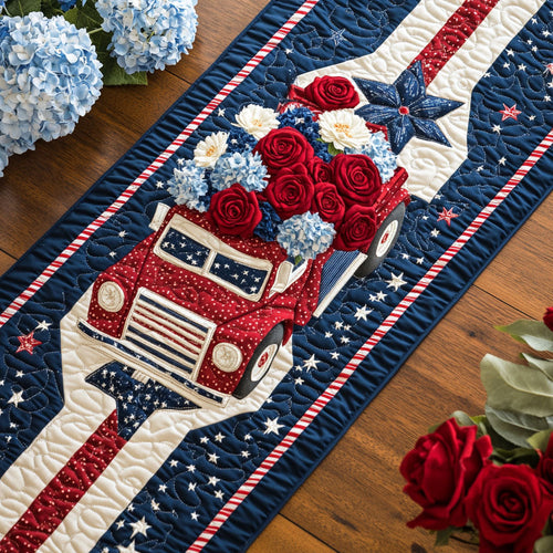 Stars and Stripes Quilted Table Runner NCU0PT5482