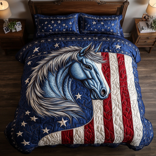 Starstruck Steed 3-Piece Quilted Bedding Set NCU0VH4217