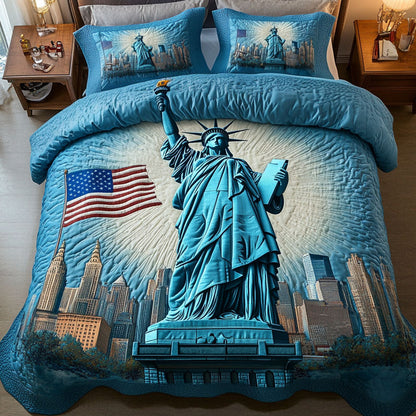 Statue Glory 3-Piece Quilted Bedding Set NCU0NT6316