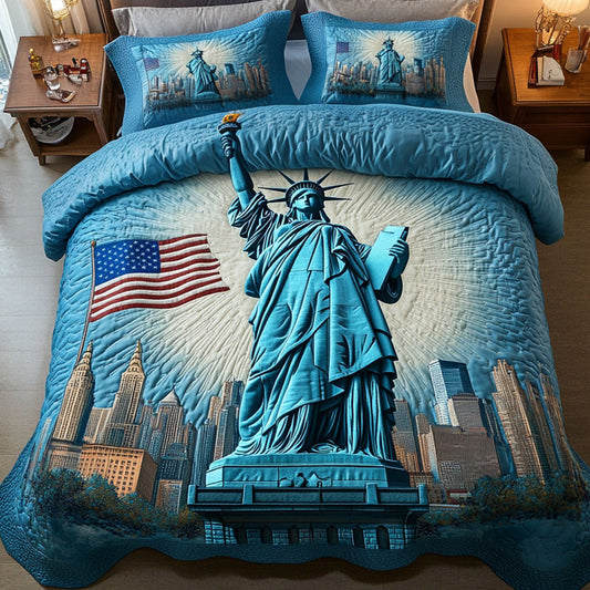 Statue Glory 3-Piece Quilted Bedding Set NCU0NT6316