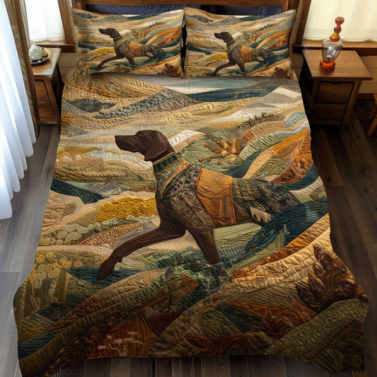Steady Pointer 3-Piece Quilted Bedding Set NCU0PT7475