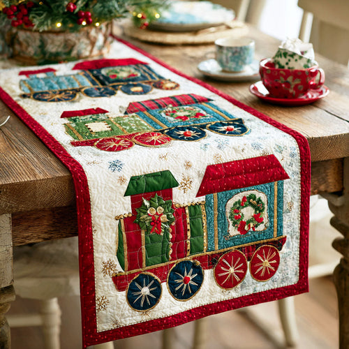 Steam Engine Holiday Quilted Table Runner NCU0TD663