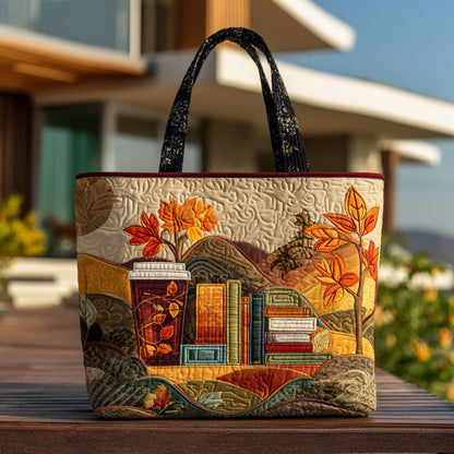 Steamy Chapters Quilted Tote Bag NCU0PT8297