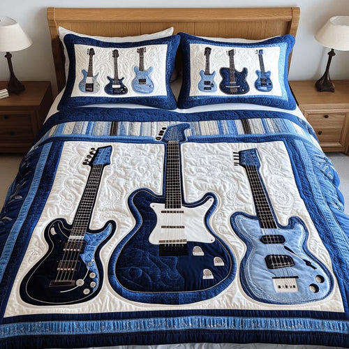 Steel Vibes 3-Piece Quilted Bedding Set NCU0NT2045