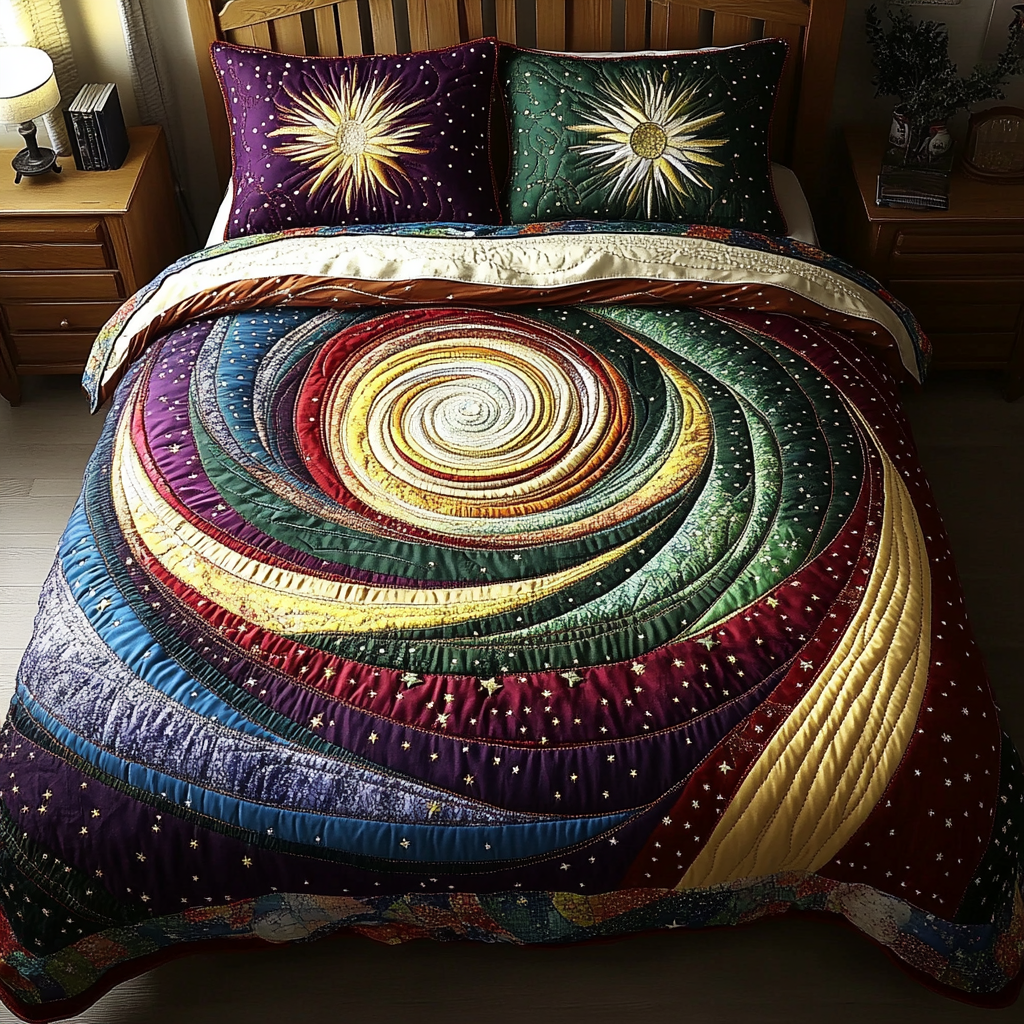 Stellar Dreams 3-Piece Quilted Bedding Set NCU0DK4479