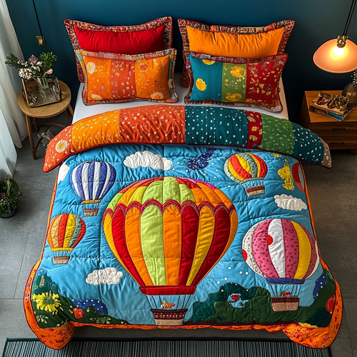 Stitched Skies 3-Piece Quilted Bedding Set NCU0VH2729