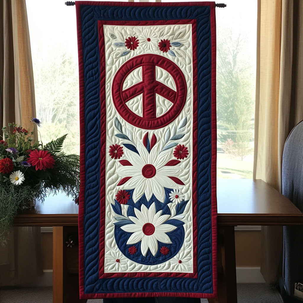 Stitched for Freedom Quilted Table Runner NCU0PT4201