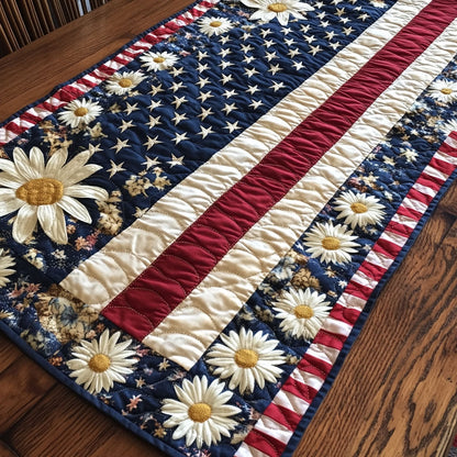 Stitched in Freedom Quilted Table Runner NCU0PT4821