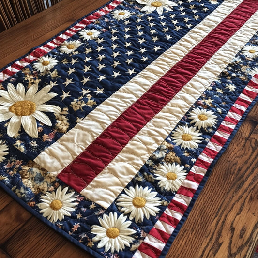 Stitched in Freedom Quilted Table Runner NCU0PT4821