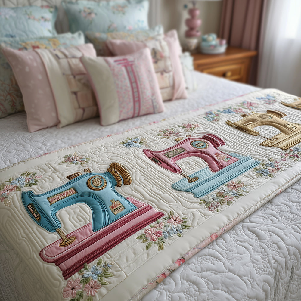Stitching Joy Quilted Bed Runner NCU0TH3555