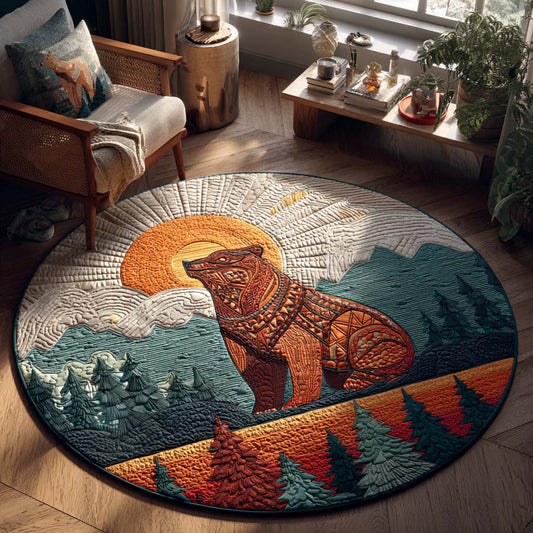 Stone Hunter Quilted Round Mat NCU0TD226