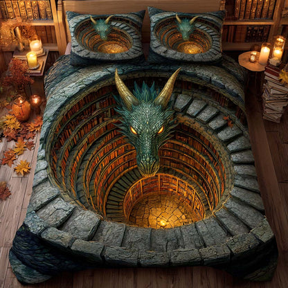 Stone Lair Dragon 3-Piece Quilted Bedding Set NCU0XD1274