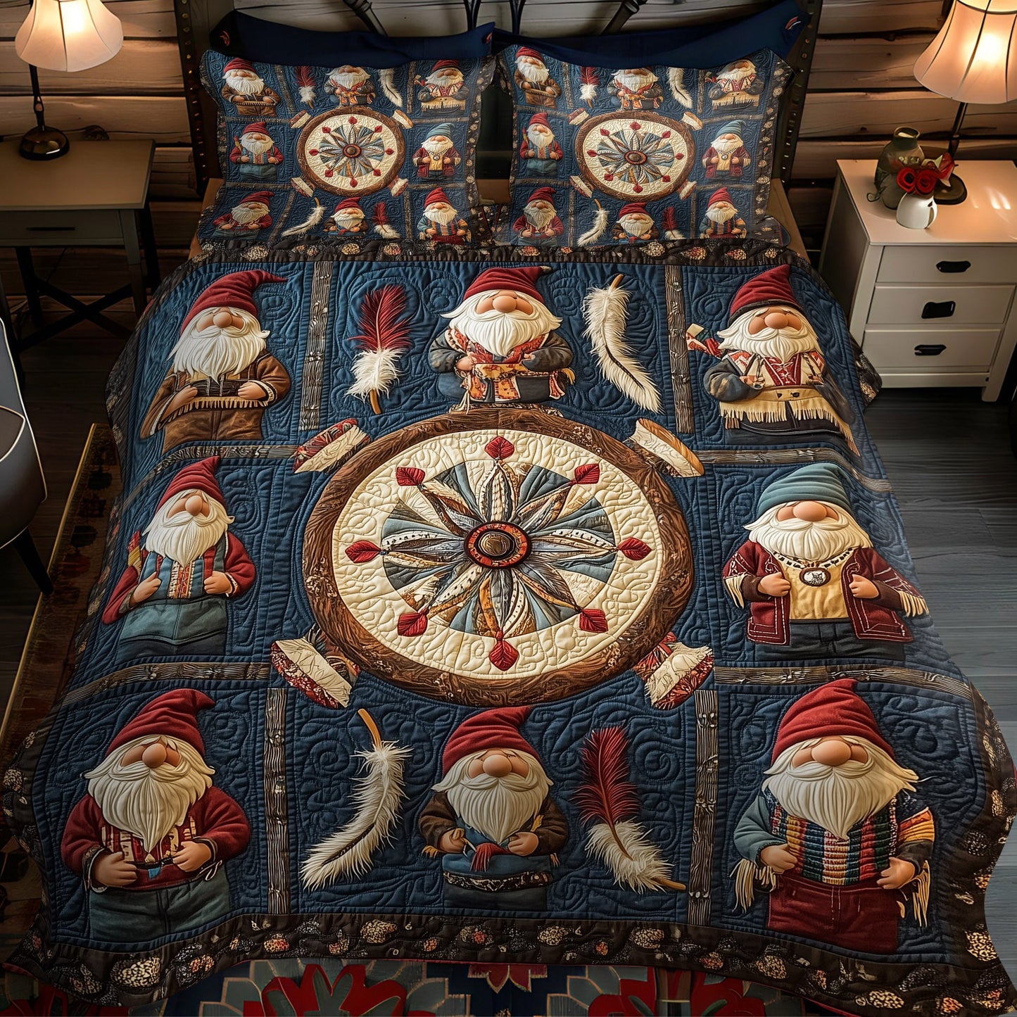 Stone Path Wanderer 3-Piece Quilted Bedding Set NCU0PT2857