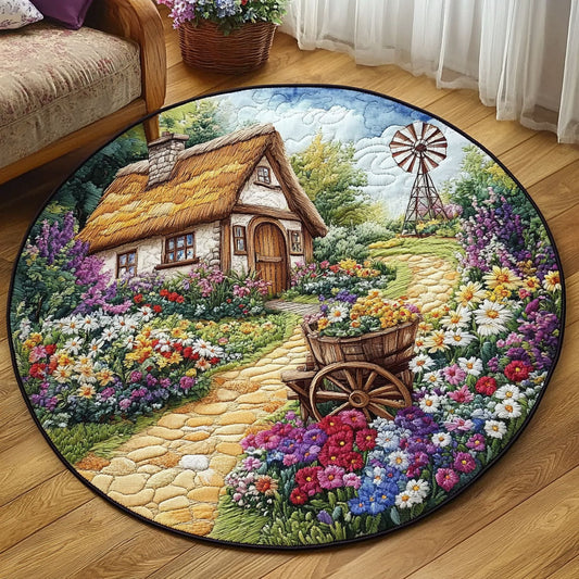 Stone Trail Cottage Quilted Round Mat NCU0NT7094