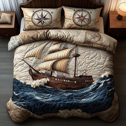 Storm Fury 3-Piece Quilted Bedding Set NCU0NT5614