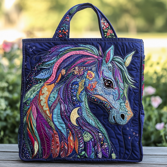 Storm Horse Quilted Tote Bag NCU0DK9005