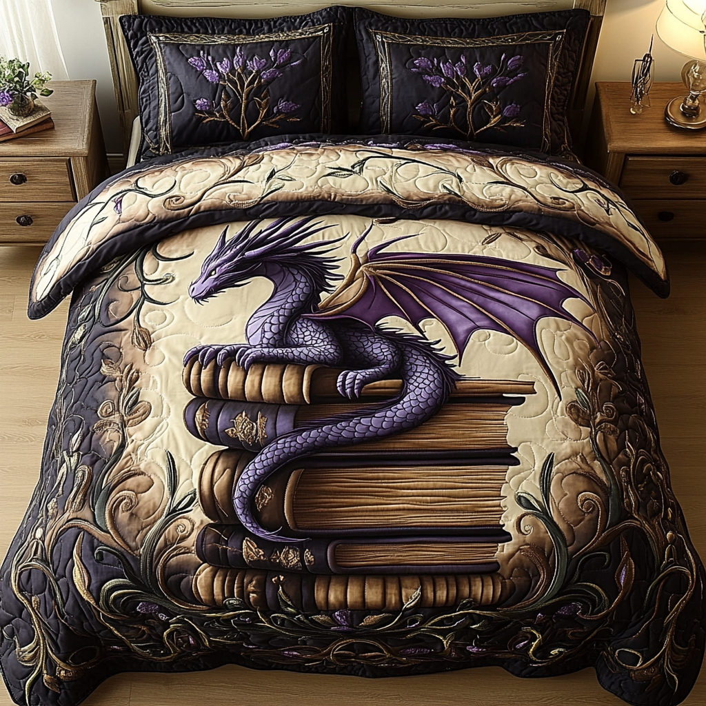 Storm Wing 3-Piece Quilted Bedding Set NCU0DK4840