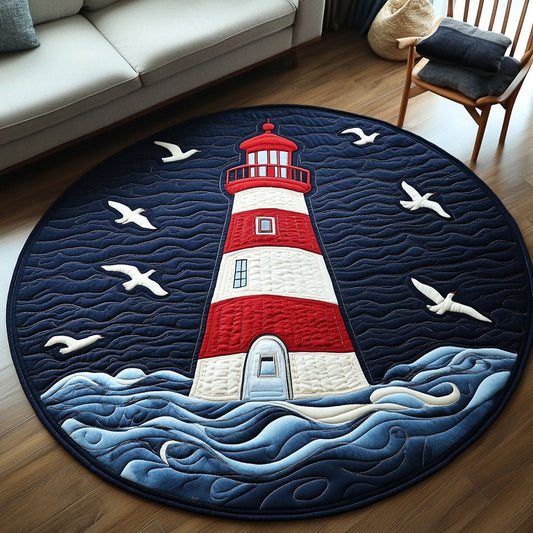 Stormy Path Quilted Round Mat NCU0NT5472