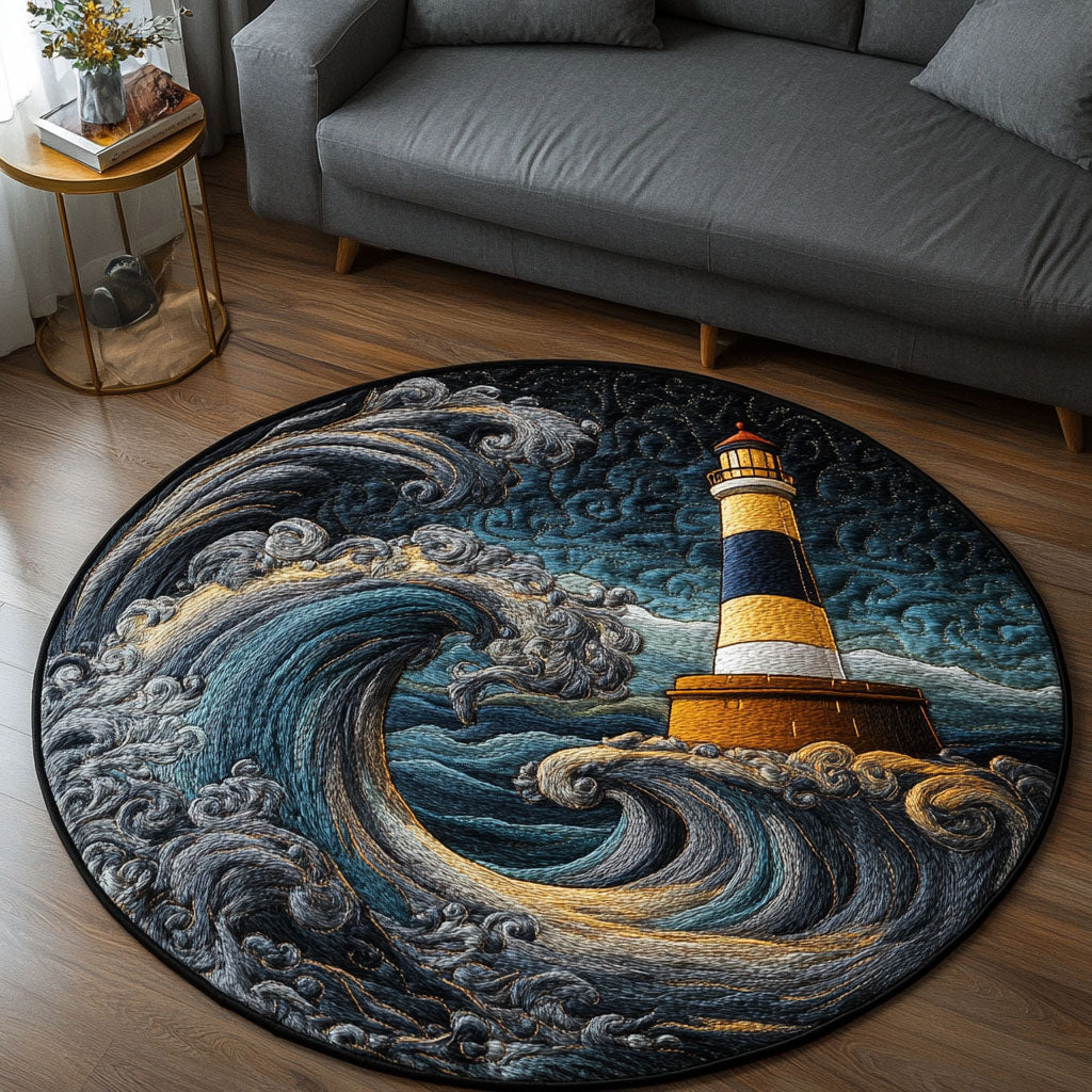 Stormy Seas Quilted Round Mat NCU0NT5473