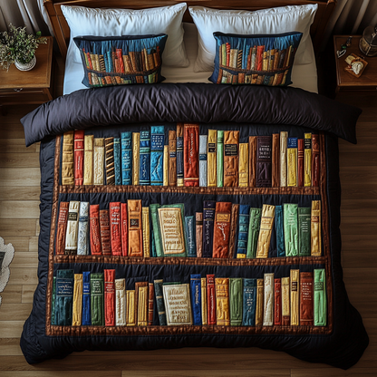 Story Nook 3-Piece Quilted Bedding Set NCU0DK4924